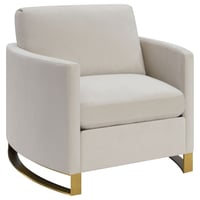 Coaster Fine Furniture Corliss Upholstered Curved Track Arm Chair Beige