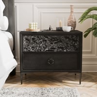 Furniture of America Brio 2-Drawer Solid Wood Adult Nightstand with USB Port  Espresso