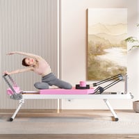 Qhou Pilates Core Bed  Foldable Yoga Studio For Home And Commercial Fitness Equipment  Pink