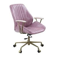 Acme Furniture Manager s Chair with Adjustable Height & Swivel  330 lb. Capacity  Pink