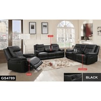 Dovelina MAYEERTY 38  Contemporary Semi PU Synthetic Leather Chair Stylish Sofa with Faux Leather Upholstery for Living Room，Black