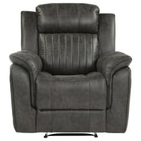 OakvillePark Paran Polished Microfiber Upholstered Reclining Chair  Brownish Gray