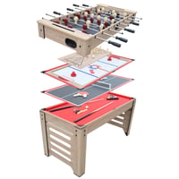 Hathaway Madison 6-in-1 Multi Game Table with Foosball Table Tennis 54-in