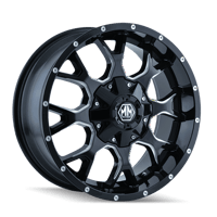 Carbon Express Mayhem Warrior-8015 20X10 6X135/6X139.7 -25Et 106Cb Black W/Milled Spokes