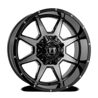 BSI WHEELS INC 20X10 10-139.7/150 Off Road FT-2 Black/Machined Wheel -24/110