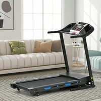 EUROCO 3.5HP Electric Treadmil with Automatic Incline 62.2  Longer Running Walking Jogging Machine 500LBS Walking Treadmill with Bluetooth Speaker & APP and 10MPH Speed for Home Office