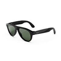Ray-Ban Meta (Gen 3) Aviator Shiny Black Transitions® Green Lenses