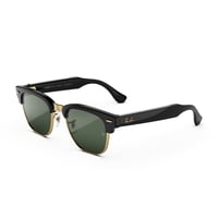 Ray-Ban Meta Audio Clubmaster  Shiny Black on Gold  Transitions® Lenses