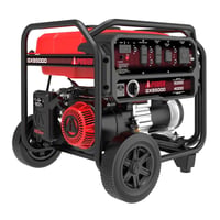 A-iPower 5000 Watts Gas Powered Portable Generator with CO Sensor RV Outlet Wheel & Handle kits
