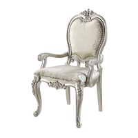 ACME Furniture ACME Bently Nailhead Trim Fabric Upholstery Arm Chair in Champagne (Set of 2)