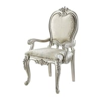 ACME Furniture ACME Bently Nailhead Trim Fabric Upholstery Arm Chair in Champagne (Set of 2)