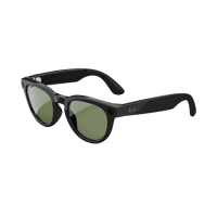 METAFiit Ray-Ban Meta (Gen 2) Headliner Low Bridge Fit Shiny Black Green Lenses | Smart AI Glasses