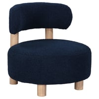 Coaster Fine Furniture Zonie Boucle Upholstered Barrel Back Accent Chair Blue
