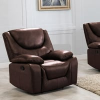 AC Pacific Xaviar Contemporary Recliner Chair Brown