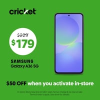 Cricket Wireless Prepaid Cricket Wireless Samsung Galaxy A36 5G 6GB RAM (Prepaid)  Black