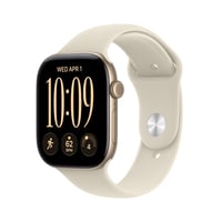 Apple Watch Series 12 GPS + Cellular 46mm Light Gold Aluminum Case with Sand Sport Band - M/L