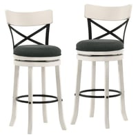 Furniture of America Hillcrest Wood Swivel Barstool-Set of 2 29-in