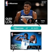 Hisense 100  Class U7 Series ULED 4K UHD QLED Google Smart TV(100U76N  2024 model) & FREE Hisense 43-Inch Class QD6030G Series QLED Google Smart TV (43QD6030G  2025 Model)