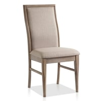 Furniture of America Flin Upholstered Solid Wood Side Chairs  Set of 2  Natural Ash
