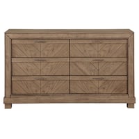 Steve Silver Montana Horizontal Dresser with 6 Drawers Weathered Sand