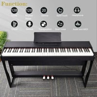 AsterOutdoor 88 Keys Full Weighted Keyboards Digital Piano with Furniture Stand  Power Adapter  Triple Pedals  Headphone  for All Experience Levels Black