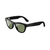 METAFiit Ray-Ban Meta (Gen 2) Skyler Shiny Black Green Lenses | Smart AI Glasses Camera Audio Video