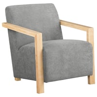 Coaster Fine Furniture Diego Upholstered Accent Arm Chair with Wood Arms Grey