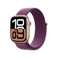 Apple Inc. Apple Watch Series 10 GPS 42mm Rose Gold Aluminum Case with Plum Sport Loop
