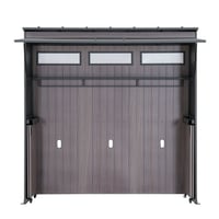 Golden Bull Marketing  LLC SUNJOY 7  x 3  Outdoor Kitchen / Grill Station with Overhead Lift-Up Door & Folding Sliding Doors for Compact Space