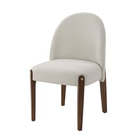 Acme Furniture Gamarya Side Chair (Set-2) in White Fabric & Oak Finish