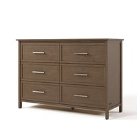 Storkcraft Graco Classic 6 Drawer Nursery Dresser  Hazelnut