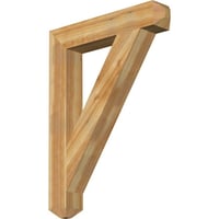 Ekena Millwork 6 W x 36 D x 48 H Traditional Craftsman Rough Sawn Bracket  Western Red Cedar