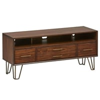 HomeFare Home Fare TV Stand with 2 Doors for TVs up to 54   Brown