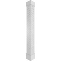 Ekena Millwork 12 W x 8 H Craftsman Classic Square Non-Tapered Westmore Fretwork Column w/ Mission Capital & Mission Base