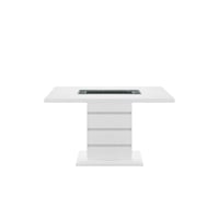 Global Furniture USA MONACO WHITE RECTANGULAR BAR TABLE