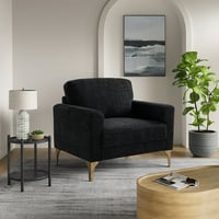 LifeStyle Solutions Studio Living Mayfield Modern Arm Chair Black Woven Fabric
