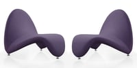 Manhattan Comfort MoMa Fabric Accent Chair in Purple (Set of 2)