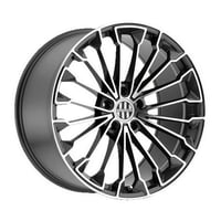 Victor Equipment Aluminum Rim WURTTEMBURG 18X10.5in Gunmetal with Mirror Cut Face Finish  1805VIW555130G71