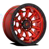 Fuel 1PC Aluminum Rim D695 COVERT 20X9in Candy Red with Black Bead Ring Finish D69520908450