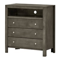 Glory Furniture Distributors Glory Furniture Burlington Media Chest in Gray Color