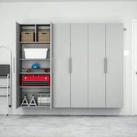 Prepac Manufacturing Ltd. Prepac 3-Piece Large HangUps Storage Cabinet Set Light Gray