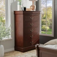 Furniture of America Vrai Transitional 5-Drawer Adult Vertical Dresser  Cherry