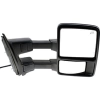 Kool Vue Towing Mirror Compatible With 2010 Ford F-250 Super Duty F-350 Right Passenger Side Heated w/ Blind Spot Corner Glass In-housing Signal Light 1 Chrome and Paintable Cap Kool-Vue