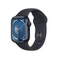 Apple Watch Series 9 [GPS 41mm] Smartwatch with Midnight Aluminum Case and Midnight Sport Band - S/M. Fitness Tracker  ECG Apps  Always-On Retina Display  Water Resistant