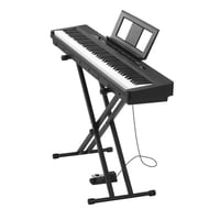 KFFKFF 88-Key Fully Weighted Digital Piano with Dual Keyboard  Built-in Speakers  X Stand  Sustain Pedal  Recording Capability  280 Tones  Wireless Connectivity  Ideal for Beginners  Black