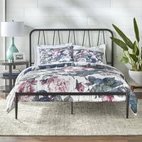 TMS Germaine Contemporay Metal Queen Bed Black