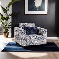 Leovanni Furniture of America Hedric Modern Upholstered Abstract Accent Chair with Pillow  Multi-color