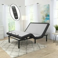 Nestl Adjustable Massaging Bed Frame Queen Adjustable Bed Frame Electric Adjustable Bed Base with Wireless Remote USB Ports LED Light