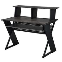 Acme Furniture Annette Music Studio Desk with Keyboard Tray  Black