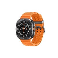 Samsung Galaxy Watch Ultra 47mm Cellular Titanium Smart Watch  Titanium Gray  Orange Sport Band